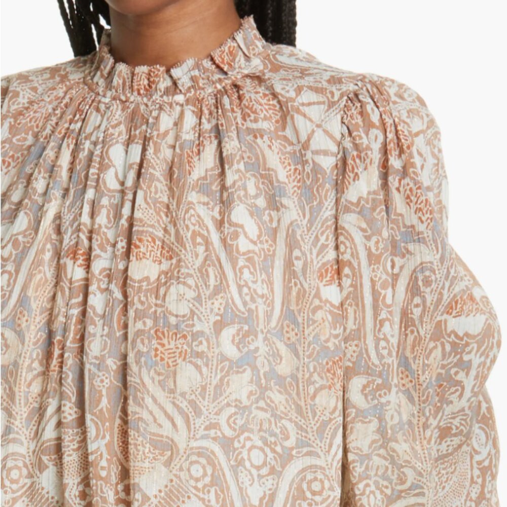 Ulla Johnson Maja Feldspar Paisley Chiffon Minidress Size 6 Long Sleeve EUC - Picture 16 of 16